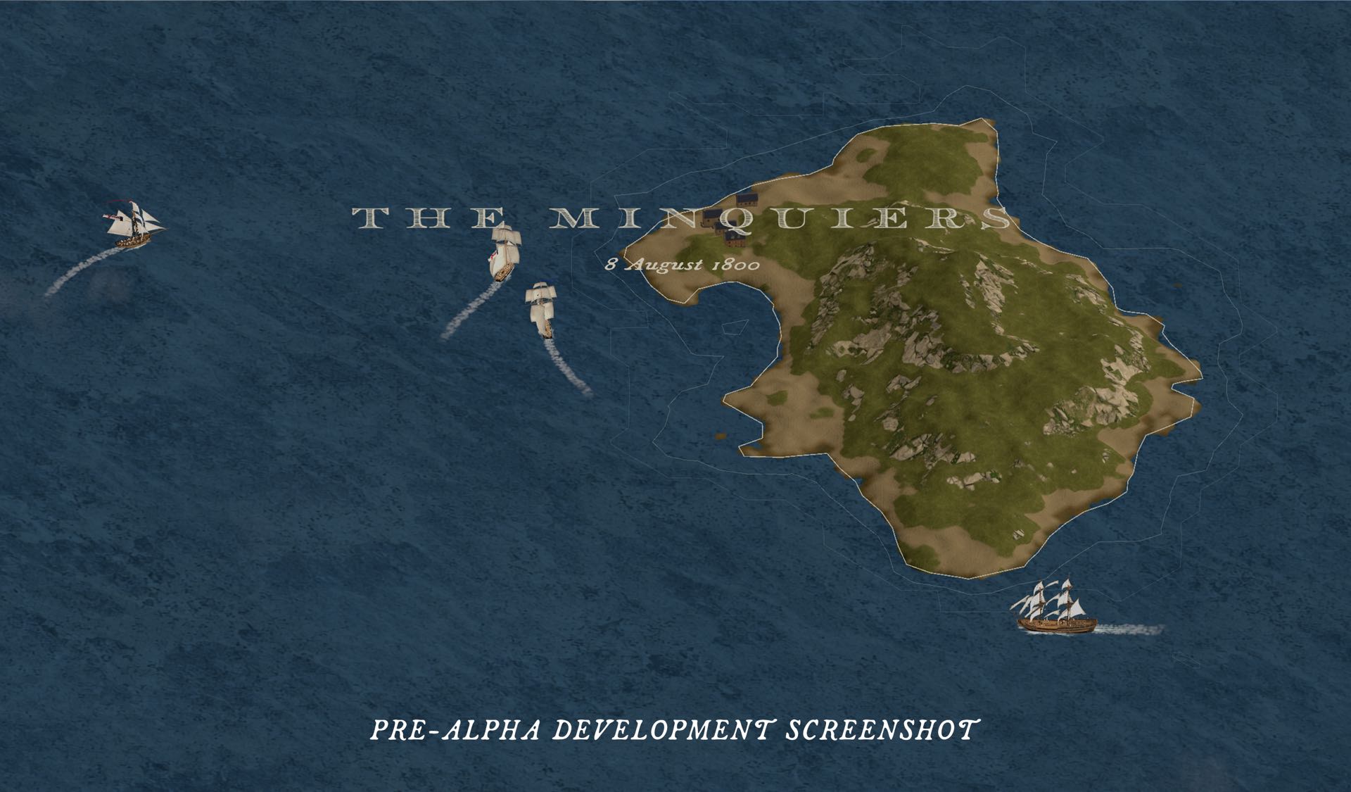 Tactical view of ships manoeuvring around the Minquiers, 8 August 1800